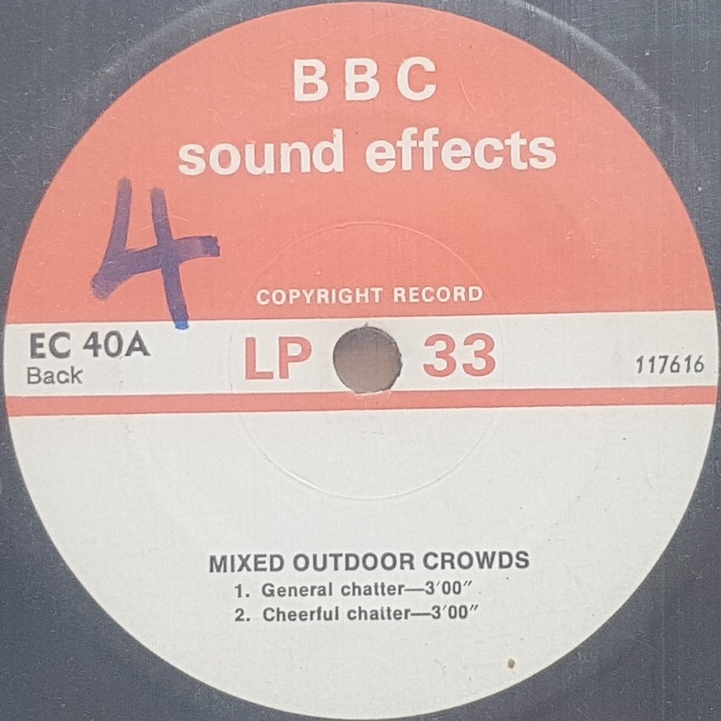 EC 40A Mixed outdoor crowds Not registered from the BBC records and Tapes library Label